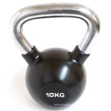 Entrenamiento de quemadura de grasa caucho revestido de hierro fundido Kettlebell para la mujer